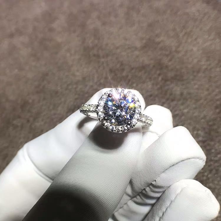 925 Silver 2ct Gem Ring - 4