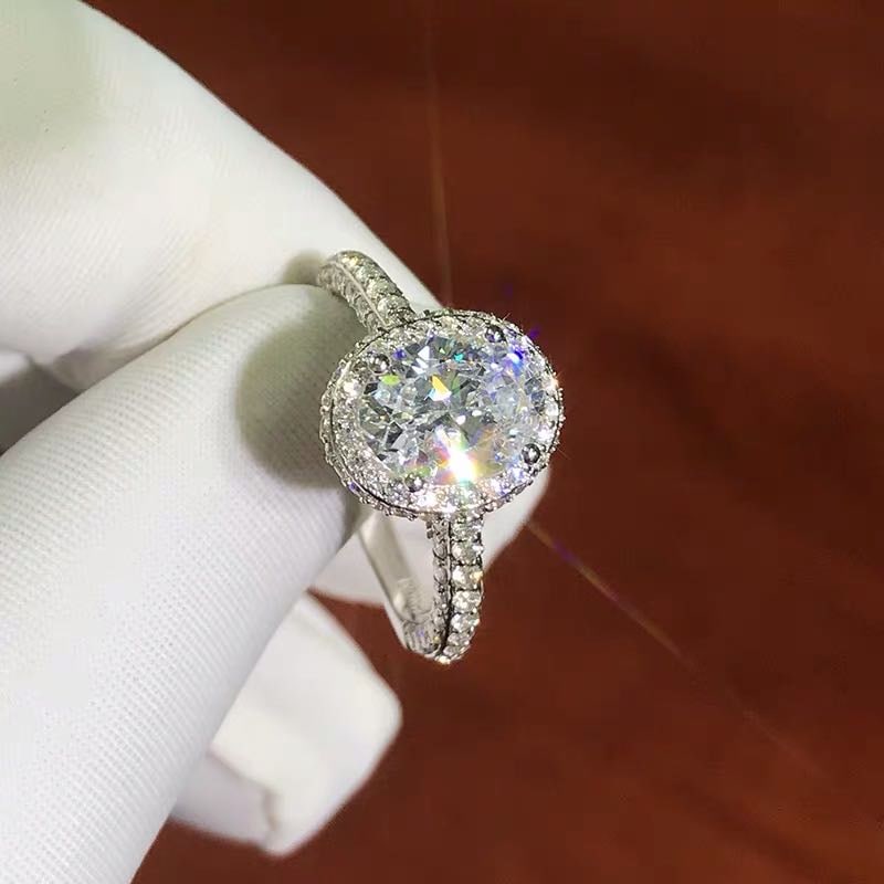 925 Silver 2ct Gem Ring - 2