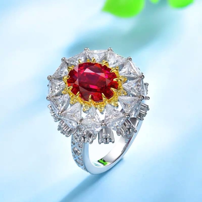 925 Silver 3ct Ruby Ring - 2