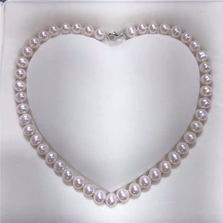 Natural Pearl 925 Silver Necklace: Natural Pearl 925 Silver Necklace ****** Metal: Natural Pearl / Color: White / Pearl Diameter 10mm, Necklace Length 45mm