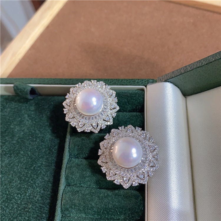 Natural Pearl 925 Silver Earrings (1 of 5)