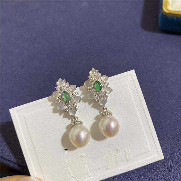 Natural Pearl 925 Silver Earrings (1 of 3)