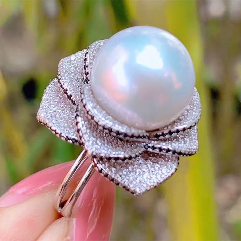 Natural Pearl 925 Silver Ring (1 of 5)