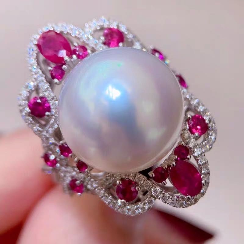 Natural Pearl 925 Silver Ring (1 of 5)