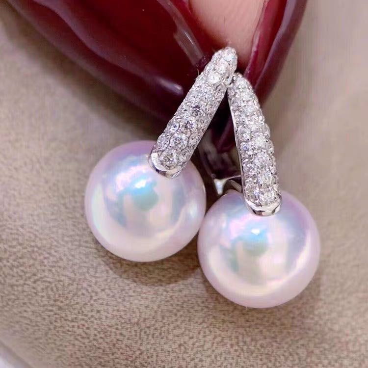 Natural Akoya Pearl 925 Silver Earrings: Natural Akoya Pearl 925 Silver Earrings ****** Metal: Natural Akoya Pearl / Color: Pink / Pearl Diameter 8.5mm