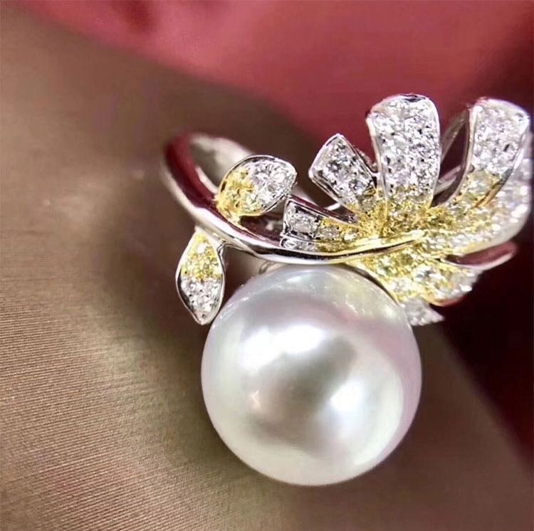 Australian White Pearl 925 Silver Ring (1 of 3)