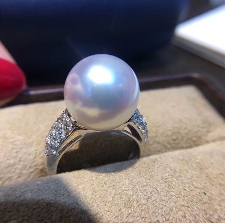 Australian White Pearl 925 Silver Ring (1 of 3)