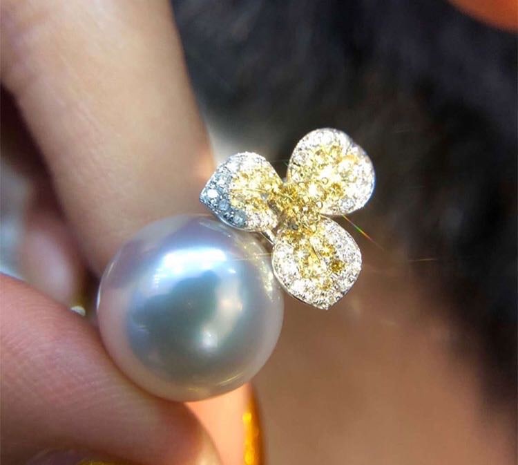 Australian White Pearl 925 Silver Ring (1 of 3)