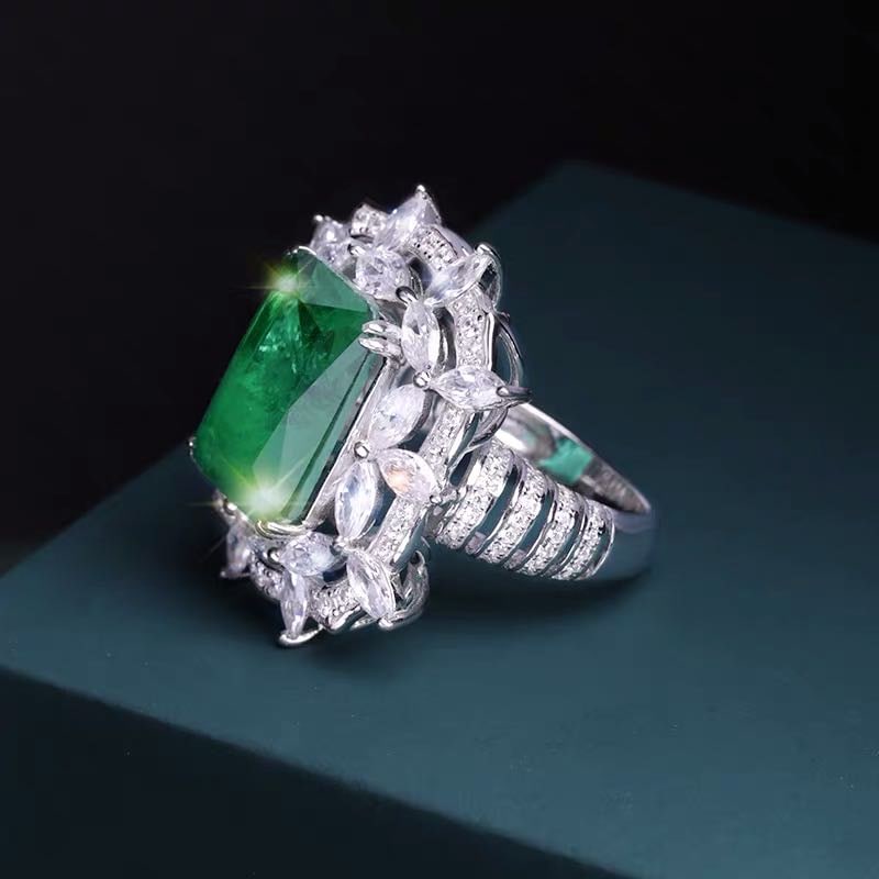 925 Silver Emerald Ring - 3