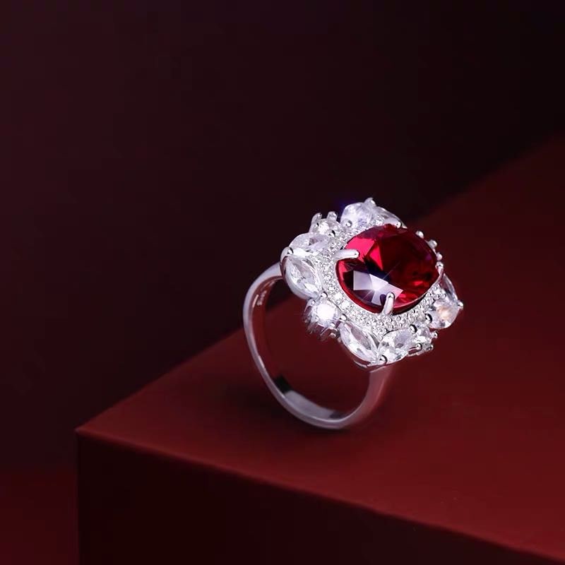 925 Silver Ruby Ring - 2
