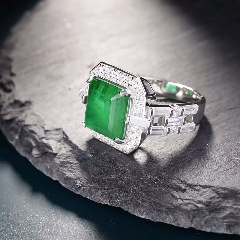 925 Silver Emerald Ring - 3