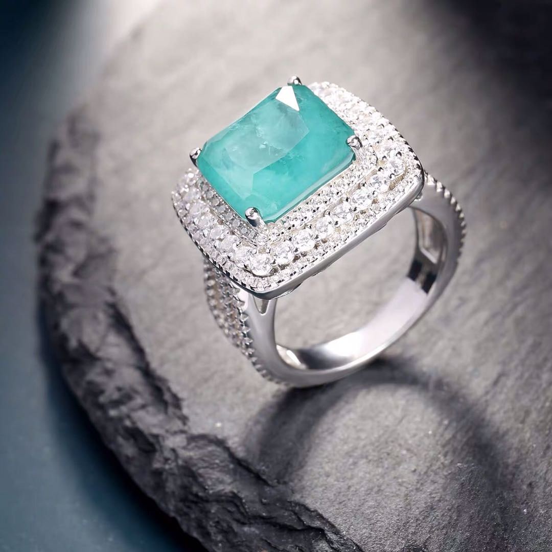 925 Silver Paraiba Ring - 2