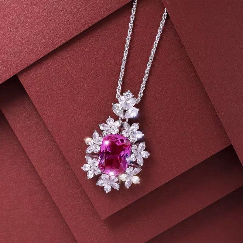 925 Silver Ruby Necklace - 2
