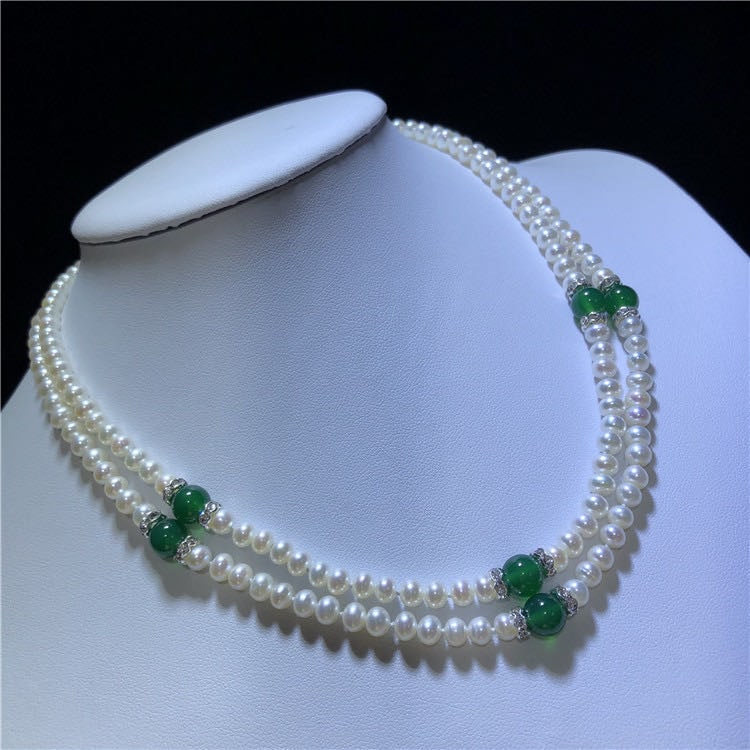 Natural Pearl Jade Necklace (1 of 4)