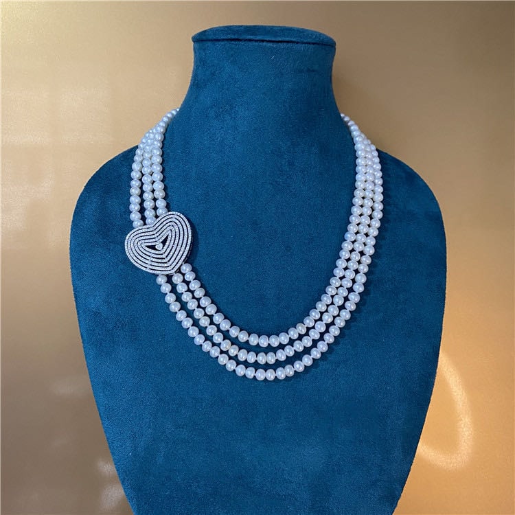 Natural Pearl Necklace 925 Silver Pendant: Natural Pearl Necklace 925 Silver Pendant ****** Metal: Natural Pearl / Color: White / Pearl Diameter 7mm, Necklace Length 45mm