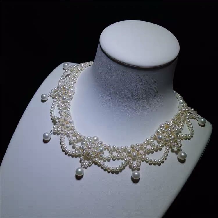 Natural Pearl Braided Necklace (1 of 4)