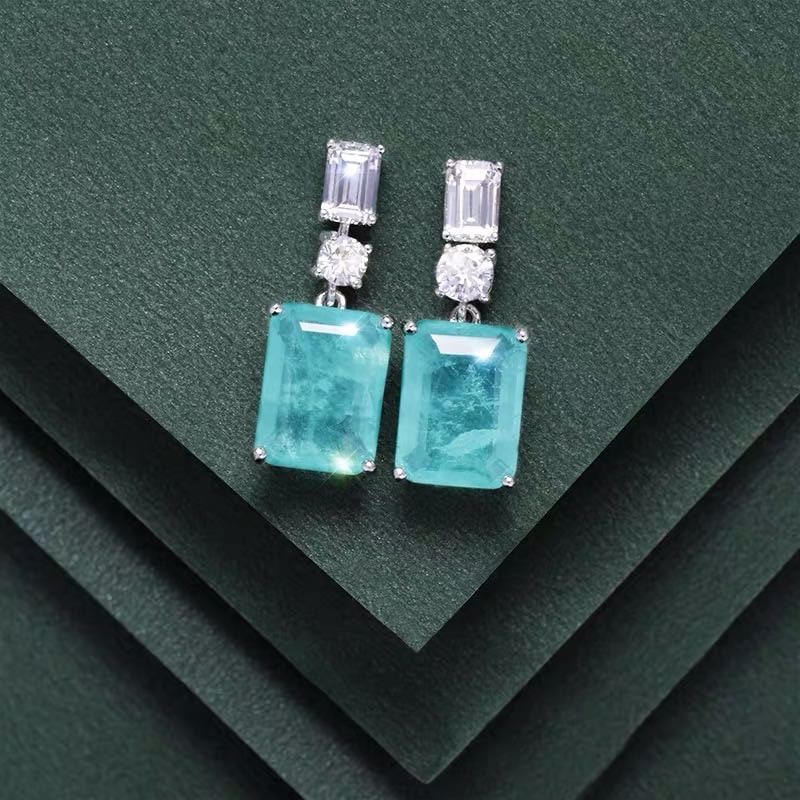 925 Silver Paraiba Earrings (1 of 4)