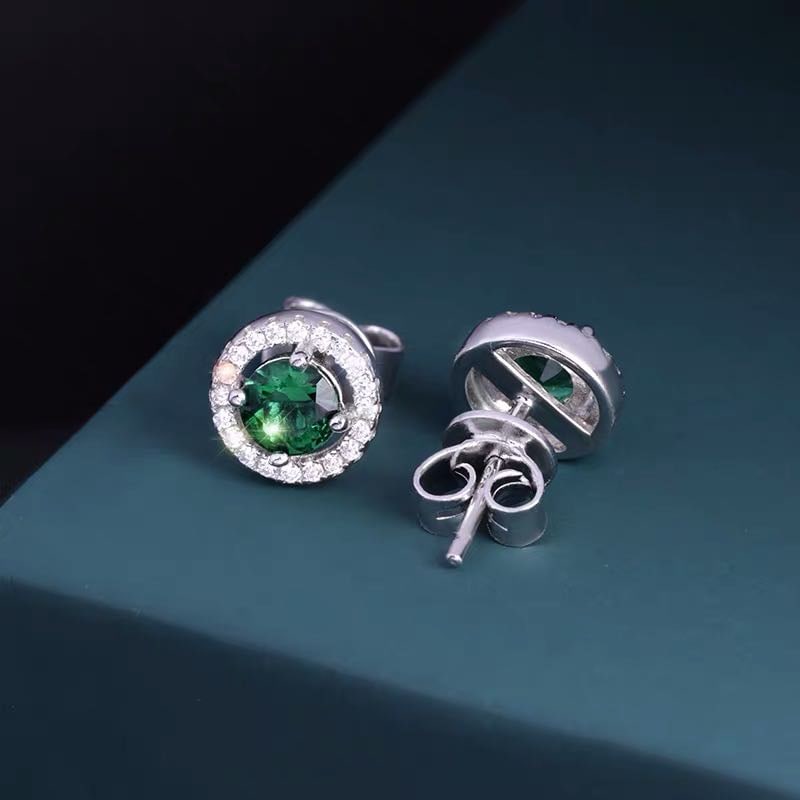925 Silver Emerald Earrings - 3