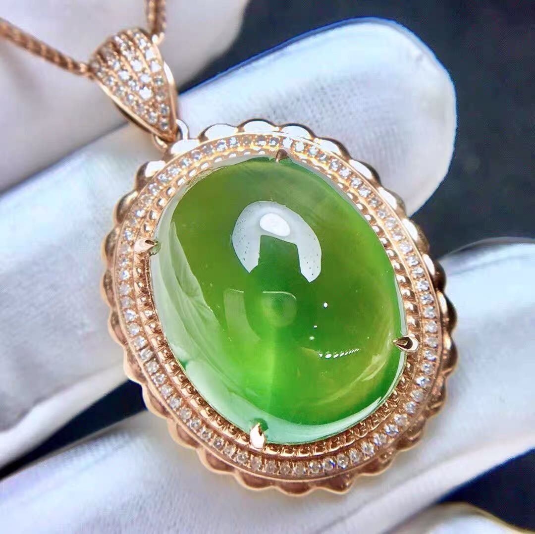 925 Silver Prehnite Pendant (1 of 5)