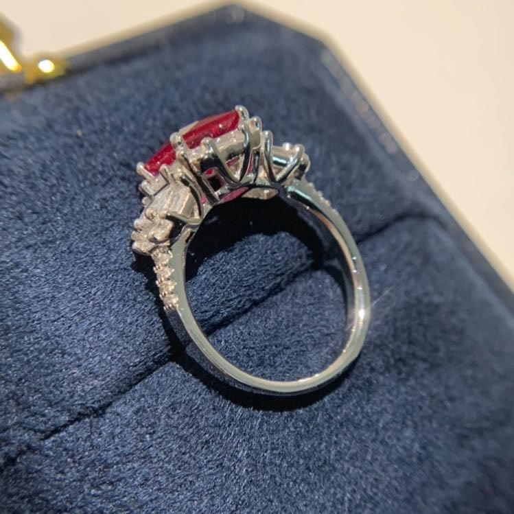 925 Silver 2ct Ruby Ring - 2