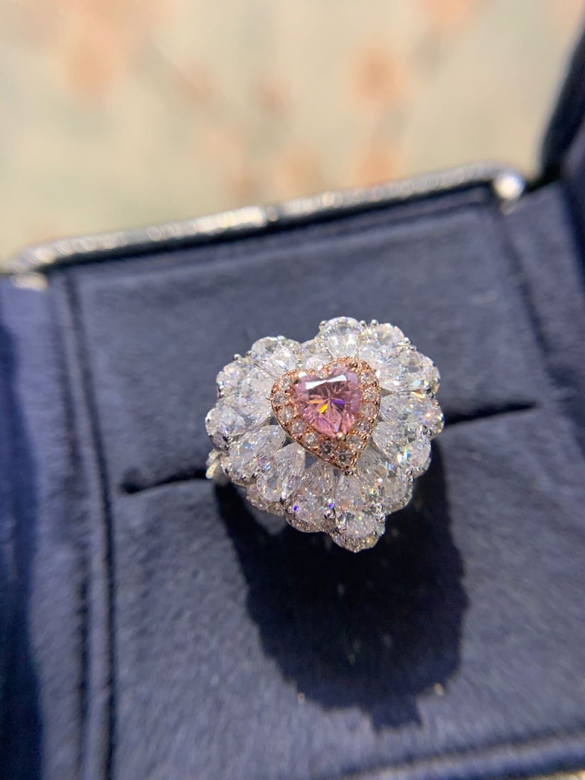 925 Silver 1ct Pink Gem Ring (1 of 4)