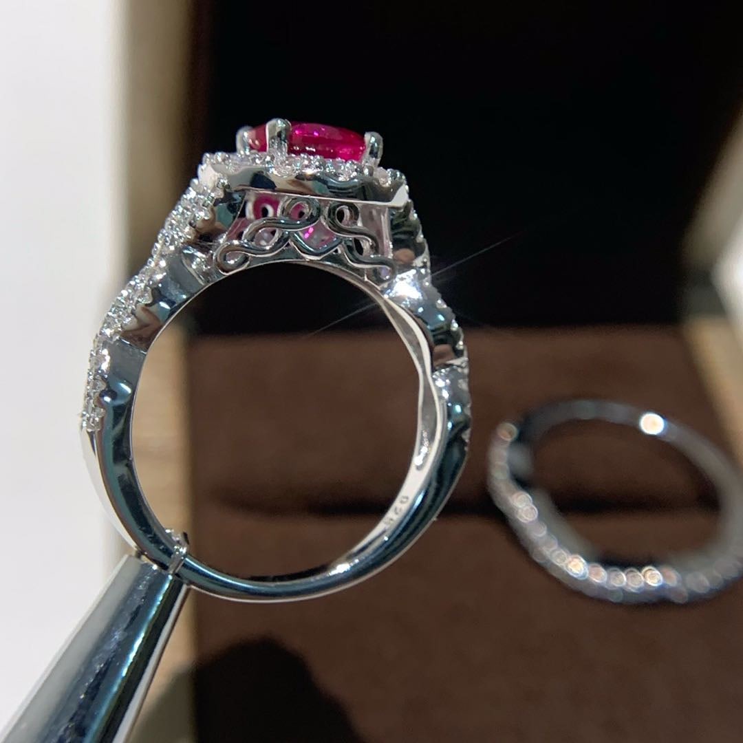 925 Silver 1ct Ruby Ring - 2