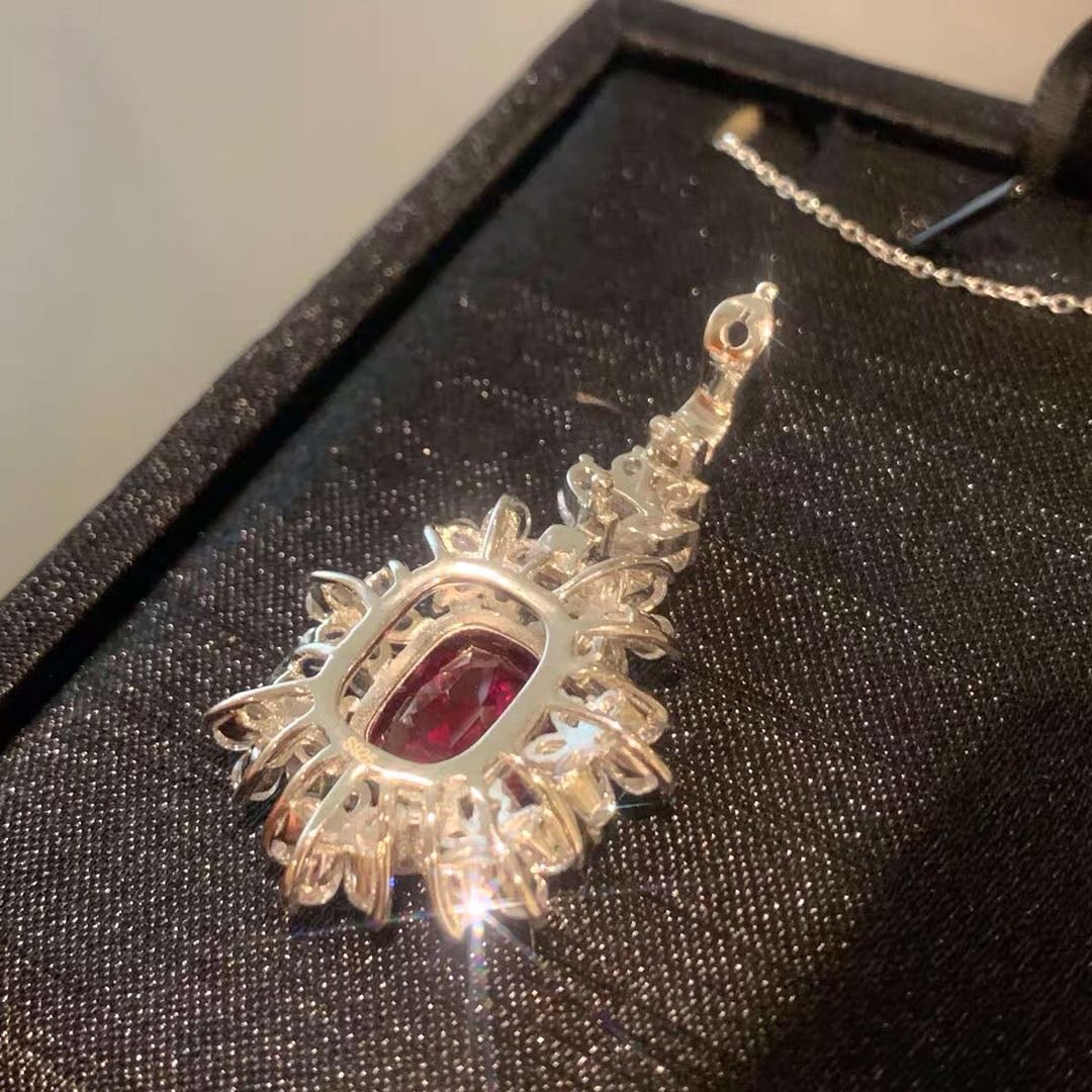 925 Silver 5ct Ruby Pendant - 4