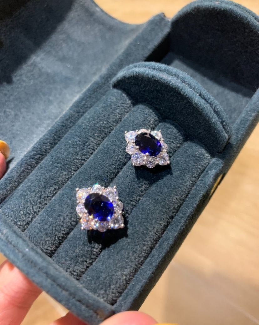 925 Silver Tanzanite Earrings - 2