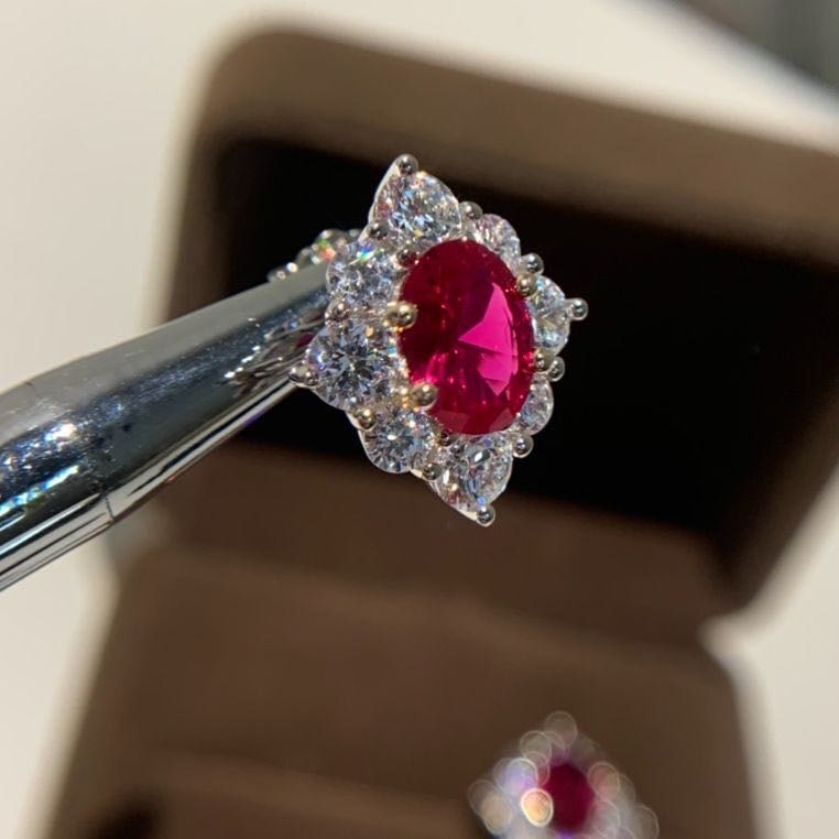 925 Silver Ruby Earrings - 4