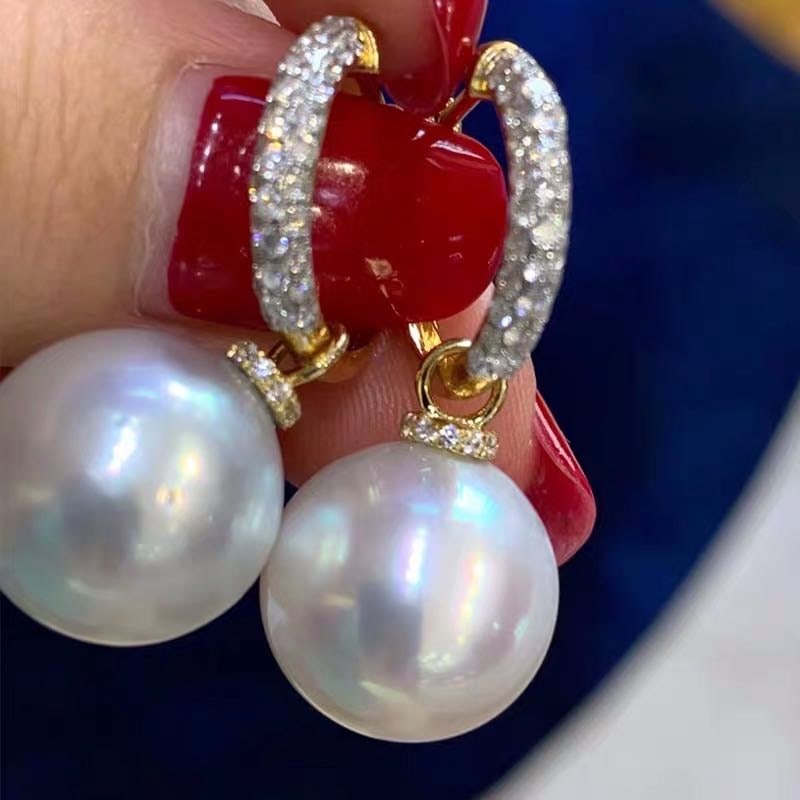 Australian White Pearl 925 Silver Earrings (1 of 3)