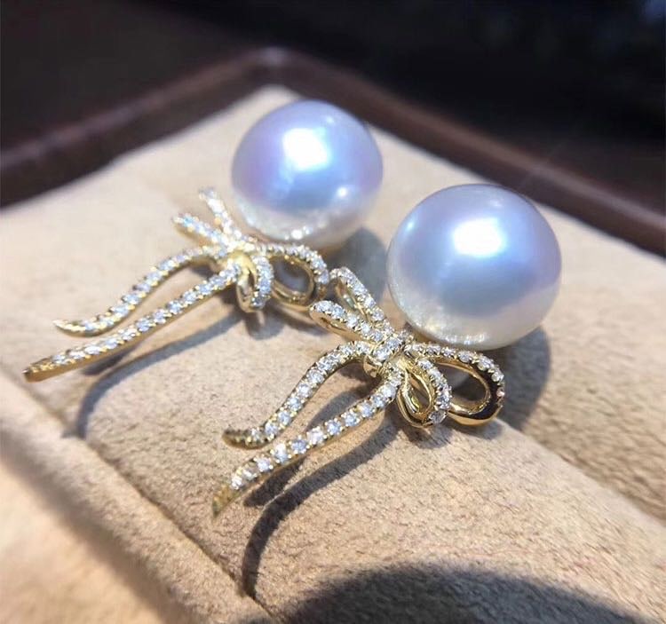 Australian White Pearl 925 Silver Earrings (1 of 3)