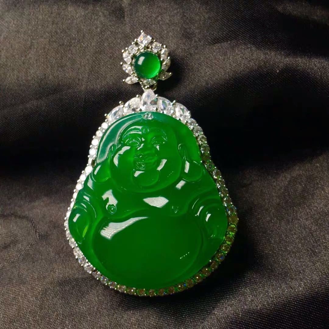 925 Silver Jade Buddha Pendant (1 of 3)