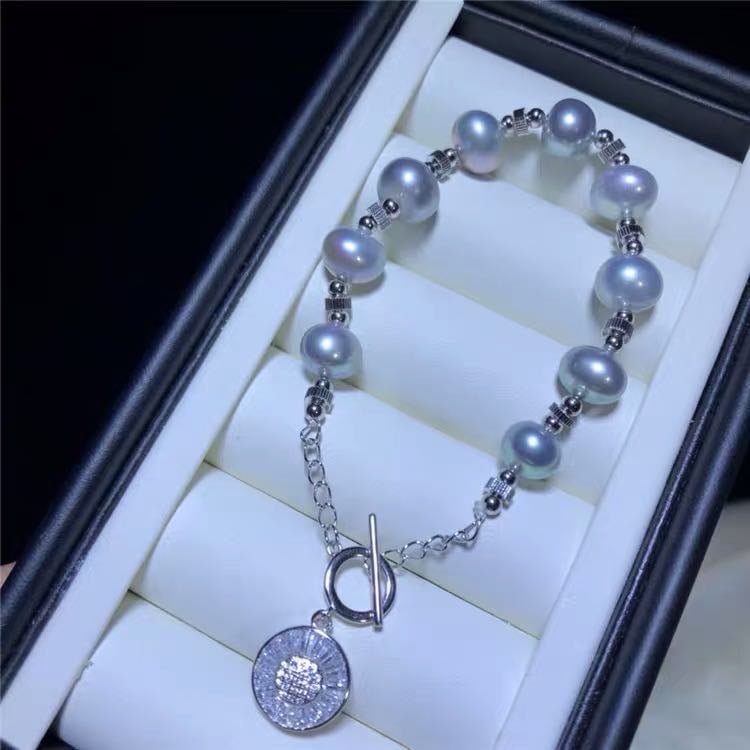 Natural Pearl 925 Silver Bracelet (1 of 5)