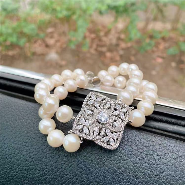 Natural Pearl 925 Silver Bracelet: Natural Pearl 925 Silver Bracelet ****** Metal: Natural Pearl / Color: White / Pearl Diameter 10mm, Bracelet Length 18mm