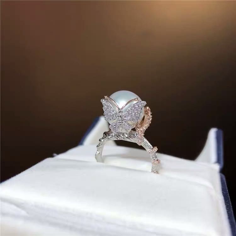 Natural Edison Pearl 925 Silver Ring (1 of 5)