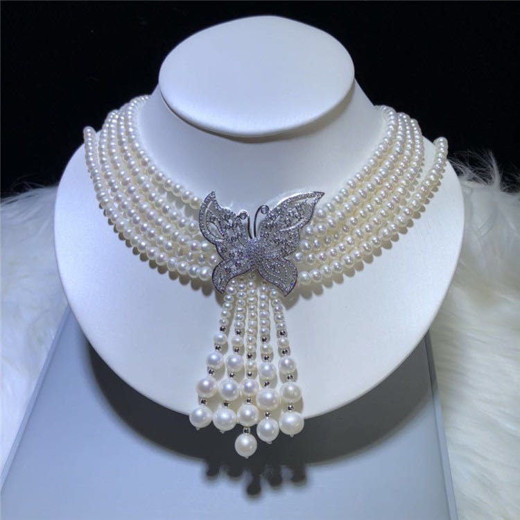 Natural Pearl Necklace 925 Silver Pendant: Natural Pearl Necklace 925 Silver Pendant ****** Metal: Natural Pearl / Color: White / Pearl Diameter 7mm, Necklace Length 45mm