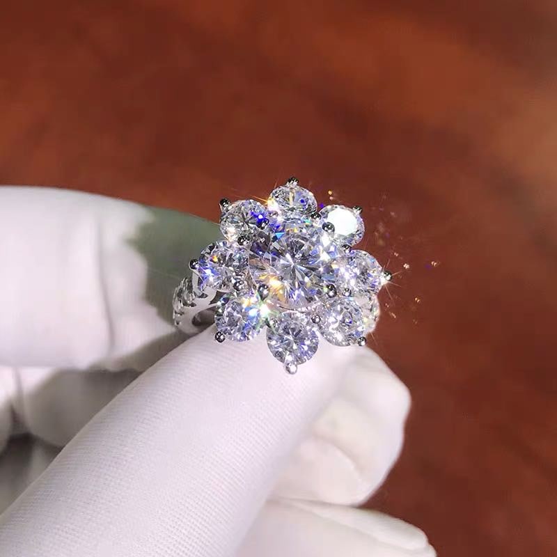 925 Silver 2ct Gem Ring - 4