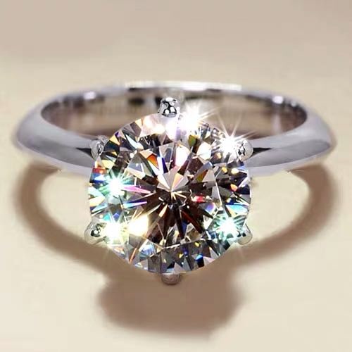 925 Silver 3ct Gem Ring - 3