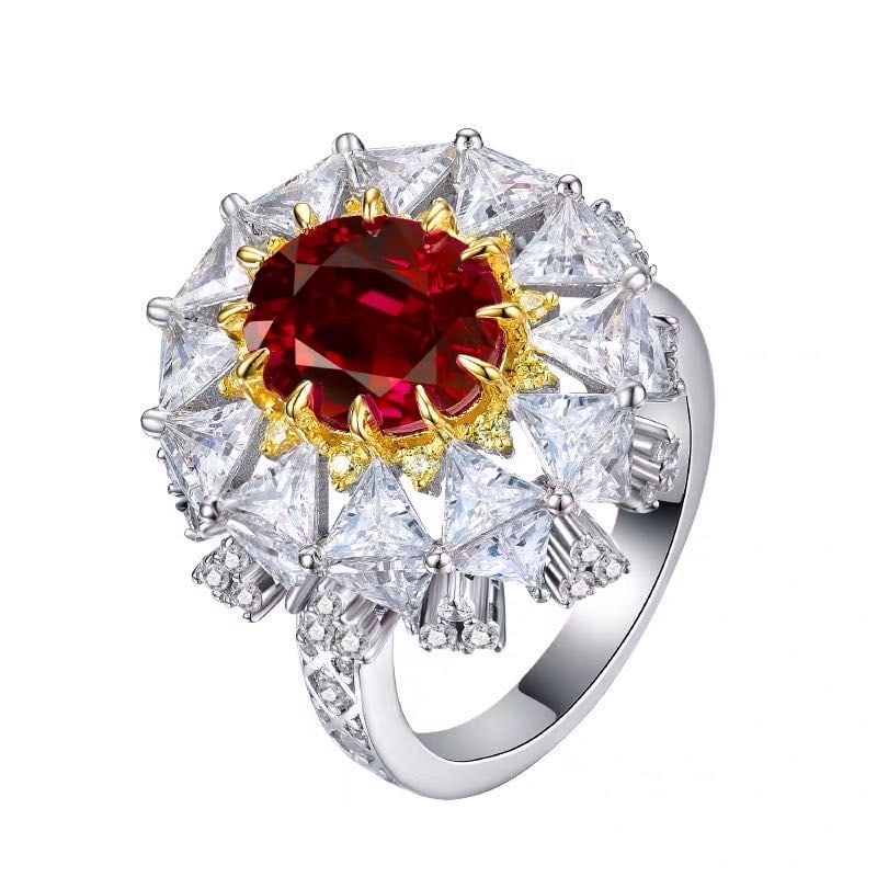925 Silver 3ct Ruby Ring - 5