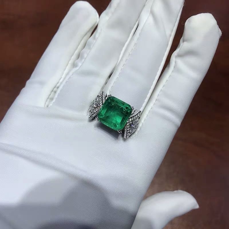 925 Silver 6ct Emerald Ring - 2