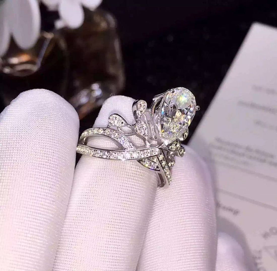 925 Silver 3ct Gem Ring - 3