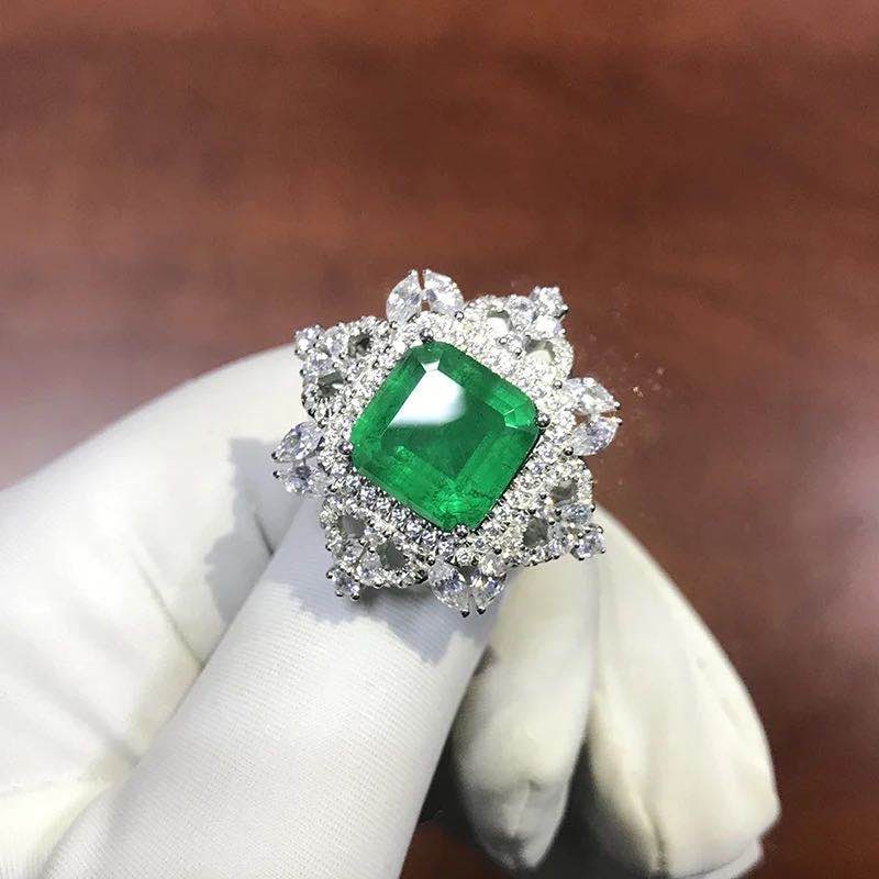 925 Silver 6ct Emerald Ring - 3