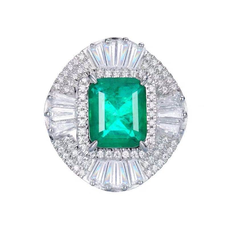 925 Silver 8ct Emerald Ring - 3
