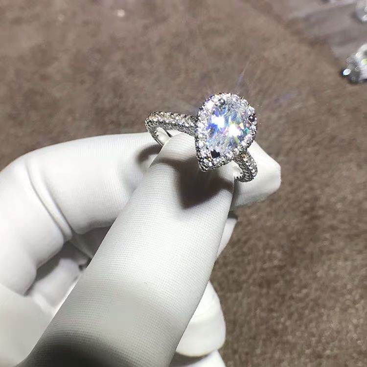 925 Silver 2ct Gem Ring - 4