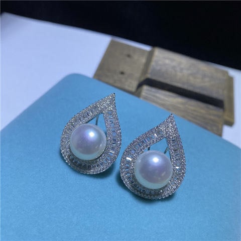 Natural Pearl 925 Silver Earrings (1 of 4)