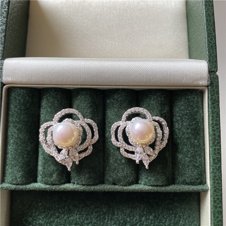 Natural Pearl 925 Silver Earrings (1 of 3)