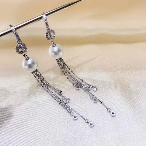 Natural Pearl 925 Silver Earrings (1 of 4)