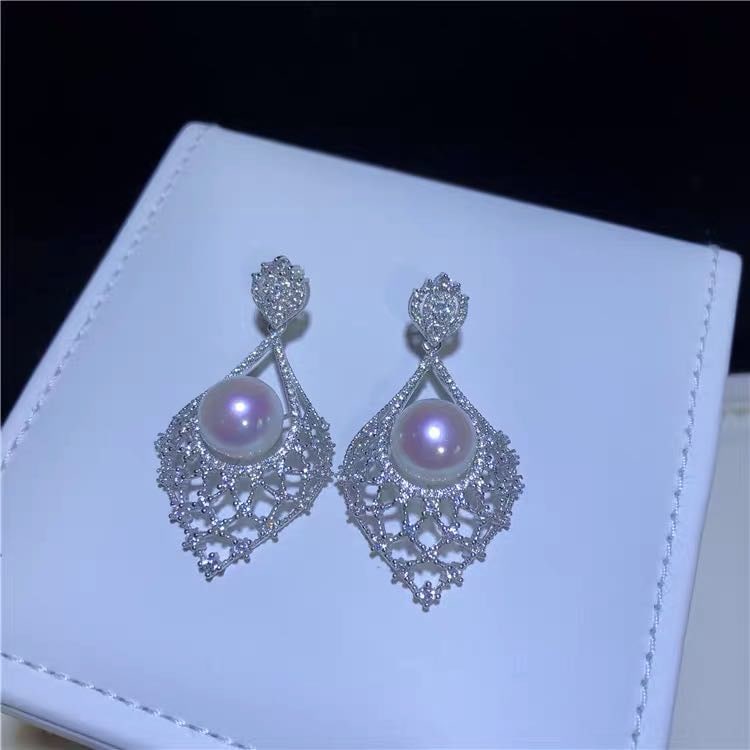 Natural Pearl 925 Silver Earrings (1 of 4)