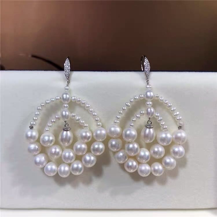Natural Pearl 925 Silver Earrings (1 of 5)