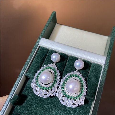 Natural Pearl 925 Silver Earrings (1 of 4)